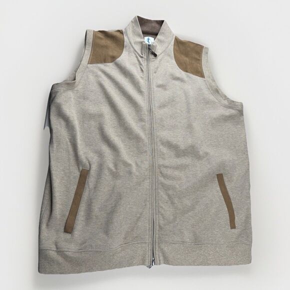Sharp Lad Other - Sharp Lad‎ Vest Mens XL Green Brown Performance Golf Full Zip